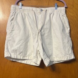 Pilcro Cream Drawstring Shorts Large